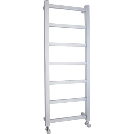 Heated Vertical Towel Rail with Square Tubes - 1200mm x 450mm - 690 BTU - Chrome