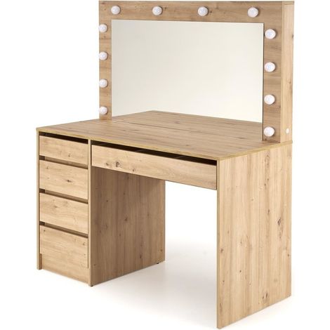Tocador Houston Gaudium I, Roble Artisan, Espejo, 75x120x55cm, LED
