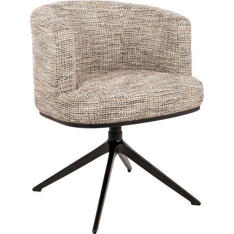 Fauteuil pivotant Cheyenne Be Trendy 01 - Beige chiné texturé et élégant (1/5)