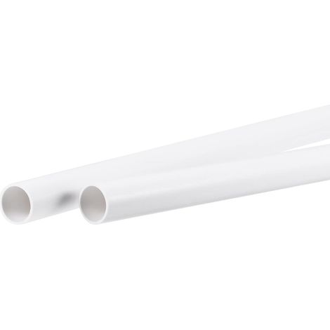 Tube PVC Rigide Blanc Tuyau 13mm ID 15mm OD 50cm Tube Plastique PVC Pipe 2Pcs Pour Conduite d'Eau, Artisanat, Décoration, Manchon de Câble (1/5)