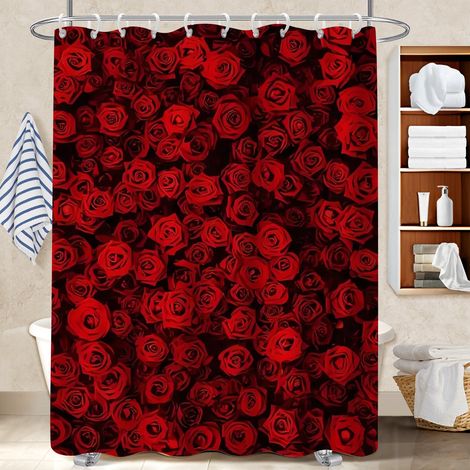 Rideau de douche en polyester 180x180 poids lesté housse de baignoire pour une déco unique (1/5)