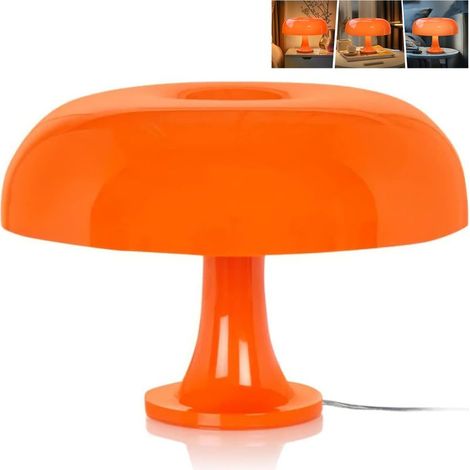Pilzförmige LED-Tischleuchte, USB-LED-Nachttischlampe, ästhetische Schreibtischlampe, 3 Farbtemperaturen (Orange) (1/5)