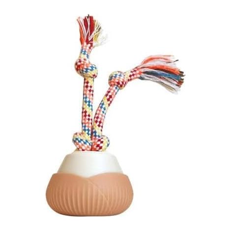 Giocattolo interattivo automatico per animali domestici con corda di cotone rotante - Giocattolo sportivo ricaricabile tramite USB con base in silicone antiscivolo, adatto per giocare in casa con gatt