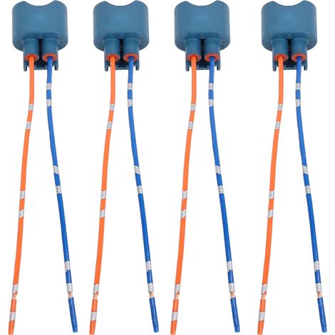 Cablaggio per connettore faro HB3 9005, 4 pezzi, cavo di collegamento da 12 a 24 V CC per lampadina alogena con connettore femmina.