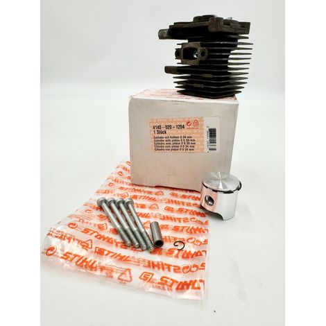 Cilindro + pistone originali STIHL 34mm HS45, FS38, FS45, FS55, KM55, 41400201204