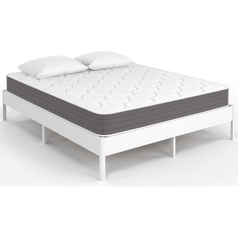 Matratze 140 x 190 cm Hybrid-Federkernmatratze mit Formgedächtnis LYANA Dicke 20 cm