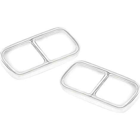 Silberne Auspuffendrohr-Abdeckung für BMW 7er F01 730i 09-14-- (1/5)