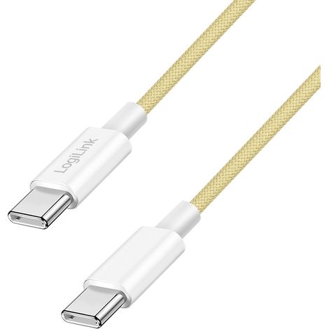 LogiLink CU0349 cable USB USB 2.0 0,5 m USB C 0,48 Gbit/s 60 W Amarillo (1/5)