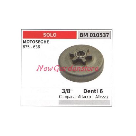 Piñón motor motosierra SOLO 635 636 3/8' dientes 6 010537