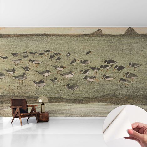 Tapete Selbstklebend - abwaschbar - Tapete mit Motiv - trendige Wanddeko - elegant Fototapete Vogelruhe 416x254 cm (1/5)