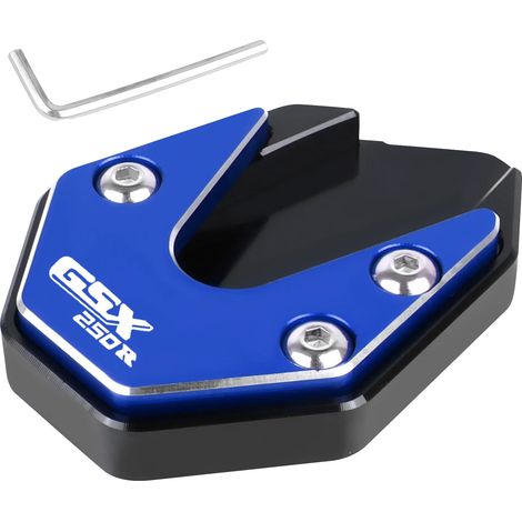 (bleu - GSX250R) Compatible avec les motos SUZUKI GW250 GSX250R GSX 250 R 2021-2023 DL250 : plaque de support de béquille latérale, extension de béquille MaxPower (1/4)
