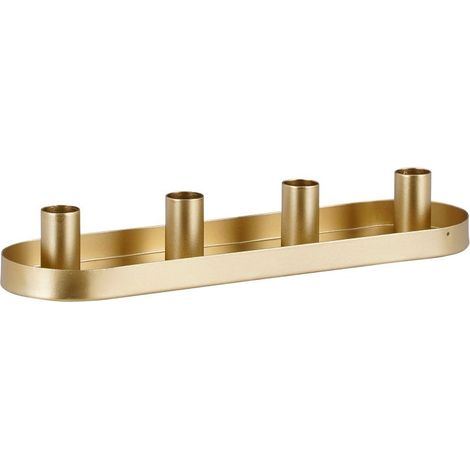 Mica Kerzenständer gold 21,5 x 6 x 3 cm Kerzenhalter