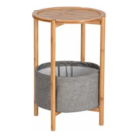 Wenko Bahari tavolino in bambù e grigio (1/5)