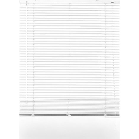 Tenda veneziana bianca in pvc con carrucola per finestre - 100x170 cm