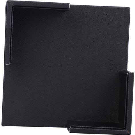 Untersetzer aus PU-Leder mit Halter, 6er-Set, schwarz, quadratisch, zum Schutz des Tisches (1/5)