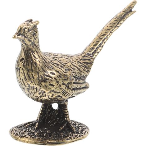 Messing Fasan Tierfigur mit Sockel Vielseitige