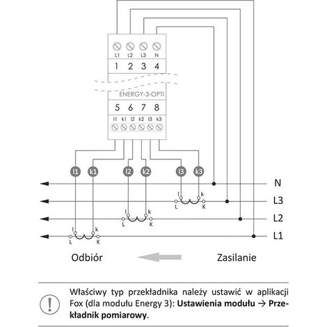 Compteur d'Énergie Wi-Fi 3-opti-40 - 3 Phases - Surveillance Énergétique - Précision Élevée