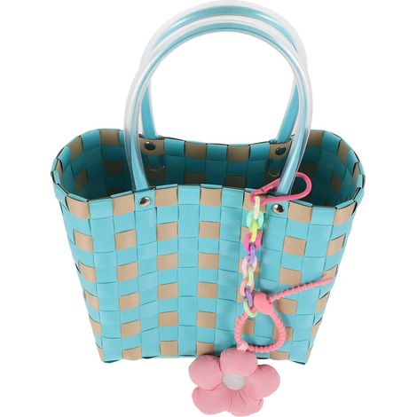 Sac de courses tressé pratique avec poignée panier rustique