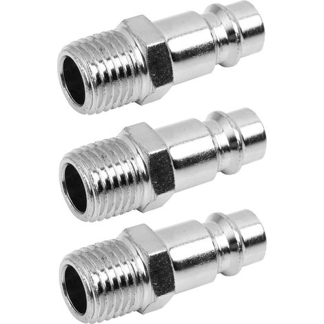 Raccord Rapide Mâle Euro 1/4 Conique Téfloné pour Air Comprimé, Embout Compresseur avec Tuyau Pneumatique - (1/5)