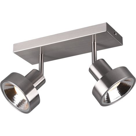 Lampada a Soffitto 2 Faretti Spot GU10 Orientabili Leon Nichel Trio Lighting (1/2)