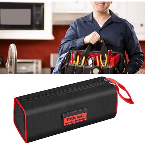 Werkzeugtasche aus Stoff mit mehreren Fächern, robustem Griff, tragbarer Werkzeugorganizer für Elektriker, einlagig, XL (1/5)