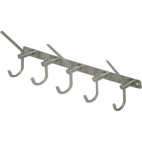 Ganchos de alambre para abrigos - Acero inoxidable cepillado (1/2)