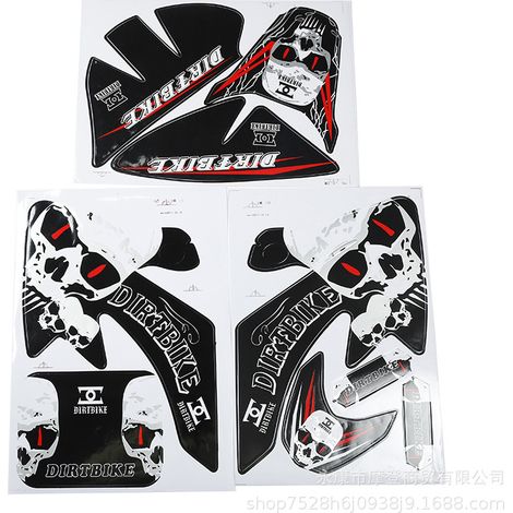 Accessoires pour motos tout-terrain : autocollants CRF50 Little Eagle Skull, autocollants complets pour véhicule, et décalcomanies (1/5)