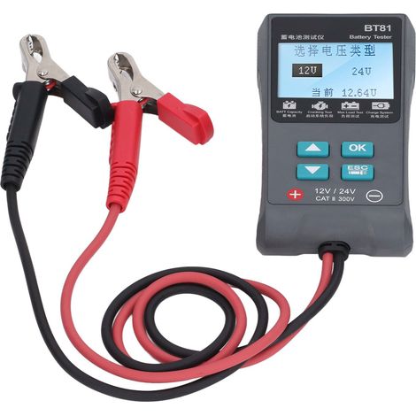 Handbatterietester für 12V/24V-Autobatterien: Prüft Innenwiderstand und Kapazität (1/5)