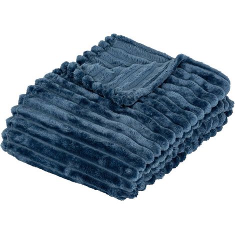 Flanellplaid Mattias 130x170cm - Blau