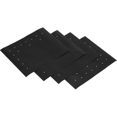 Lot de 4 tapis de barbecue antiadhésifs et résistants à la chaleur (40 x 33 cm) avec trous, pour barbecue à la maison et en extérieur. (1/5)