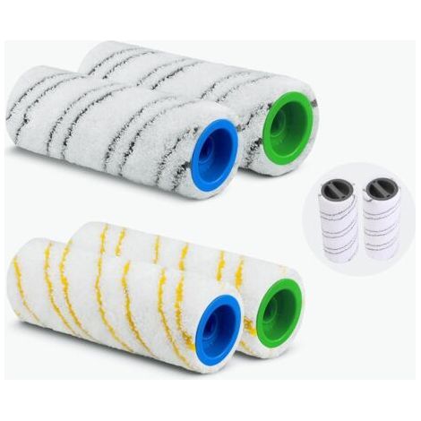 LAN Ersatzrollen, Set mit 4 Ersatzrollen für Kärcher FC3D, FC5 und FC7, für Hartböden, Stein und Fliesen. (1/5)