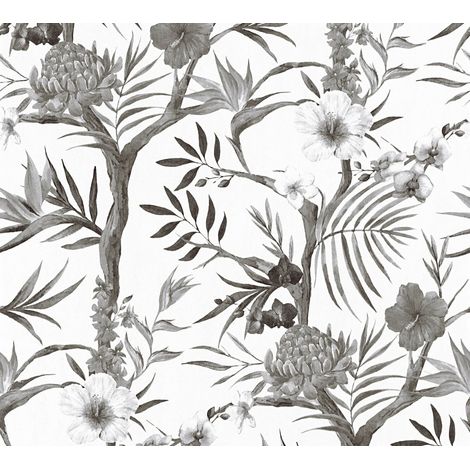 A.S. Creation Neue Bude 2.0 362022 Vliestapete Blumenoptik 0.53 m x 10.05 m Weiß (1/5)
