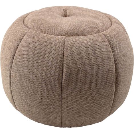 Amadeus - Pouf rond Pumpkin rose D60 cm en tissu (1/4)