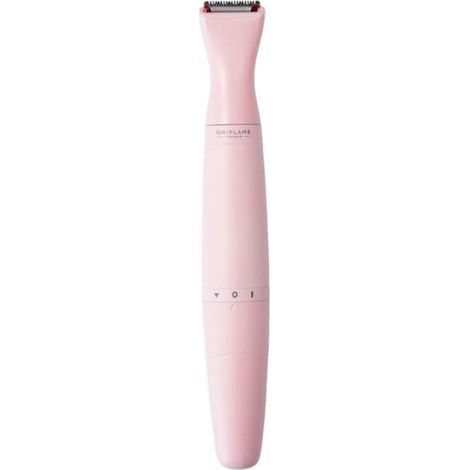 Tondeuse Visage Et Corps - 2 Têtes Séparées - Peignes Réglables 1/3/6 Mm - Fonctionne Sur Piles - Rose Bonbon - 1 Pièce