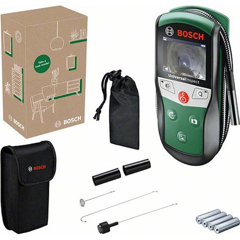 Bosch Inspektionskamera UniversalInspect (Ø8mm Endoskopkamera für hochwertige und farbige Bildaufnahmen mit flexiblem 0,95m Kabel und integriertem Speicher, im E-Commerce Karton)