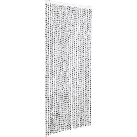 Moustiquaire，Rideau anti-moustique Gris clair et gris foncé 100x220 cm Chenille CFW84115 (1/5)