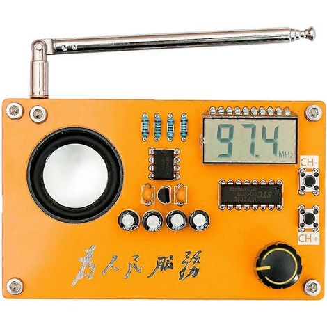 Kit radio FM à monter soi-même, kit électronique à monter soi-même, kit d'entraînement à la soudure, kit radio à monter soi-même, affichage numérique, chargement USB-C, produit fini (1/5)