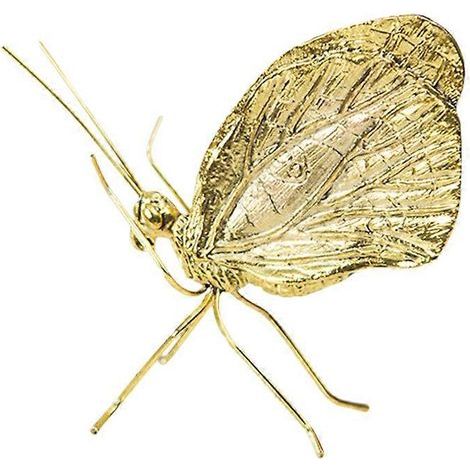 Figurine papillon doré (1 pièce), décoration de bureau, sculpture en alliage.-9X8CM-Golden (1/4)