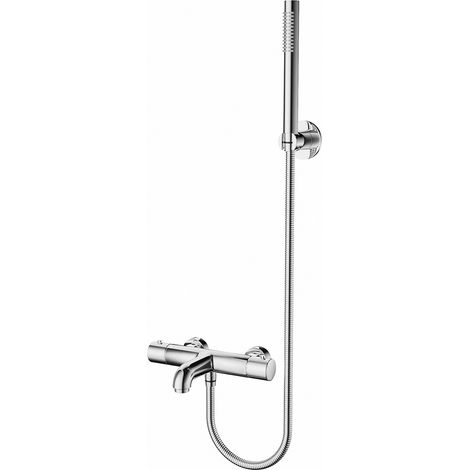 Aloni Wannenarmatur mit Thermostat und Handbrause Chrom (1/2)