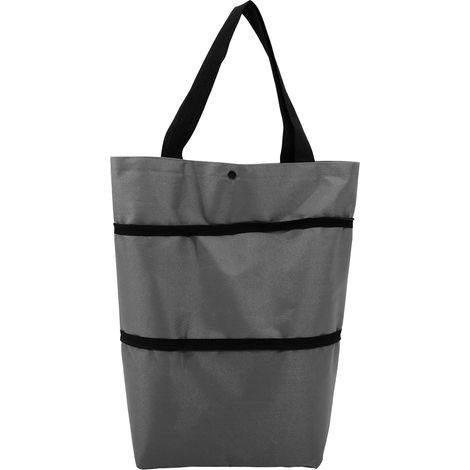 Sac de courses pliable à roulettes en tissu résistant . Chariot portable pour un usage quotidien . R (1/5)