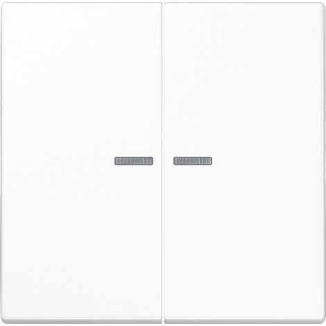 Jung Wippe für KNX Taster, F10, mit Lichtleiter, Duroplast, Serie LS, alpinweiß LS 102 KO5 WW (1/5)