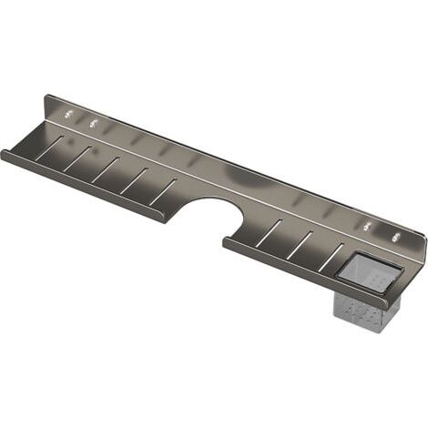 Étagère murale grise, 50 cm, sans perçage, pour le rangement du lavabo, du meuble-lavabo et du robinet de salle de bain.