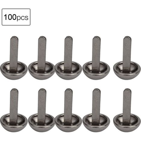 Lot de 100 rivets décoratifs en forme de champignon, accessoires de bricolage pour sacs, chaussures, chapeaux, vêtements (couleur pisto (1/5)