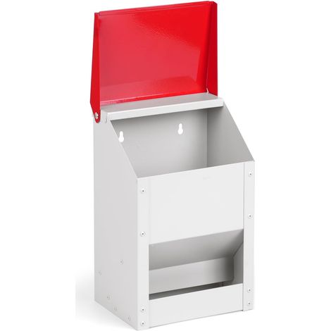 Mangeoire Automatique Poule, 10kg Distributeur De Nourriture pour Poulets Exterieur À Suspendre, Mangeoire pour Volailles, Poussin, Canard, Galvanisé, Anti Gaspillage (1/5)