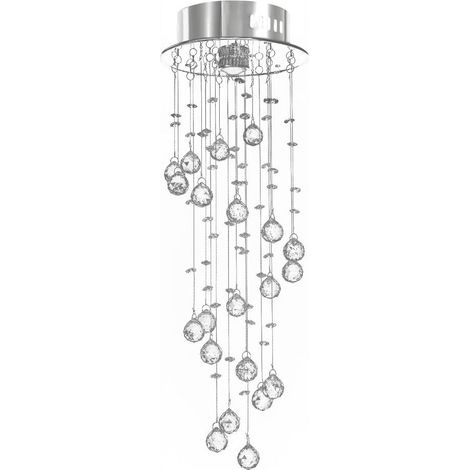 LÁMPARA de TECHO APP779-3C CRISTAL ESPIRAL 1-PUNTOS de LUZ GU-10 25X90CM
