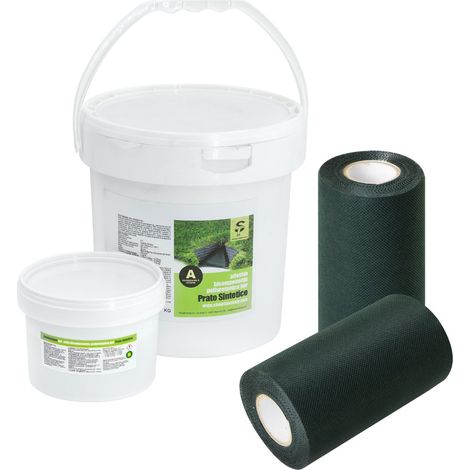 STI Banda di Giunzione + Colla Bicomponente per Prato Sintetico Banda 2x 20cmx10mt + 5kg colla