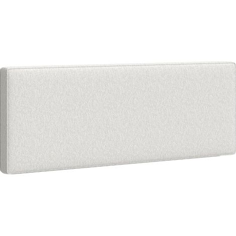 Tête de lit murale 160 cm rembourrée en tissu crème blanc, panneau de tête de lit rectangulaire avec passepoil, fixation murale, pour lit jusqu'à 160 cm  CHICFURN (1/5)