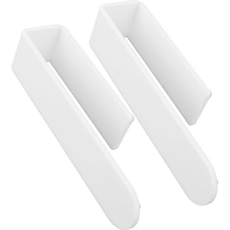Porta asciugamani autoadesivo a U, anello da parete in acrilico per bagno, colore bianco (1/5)