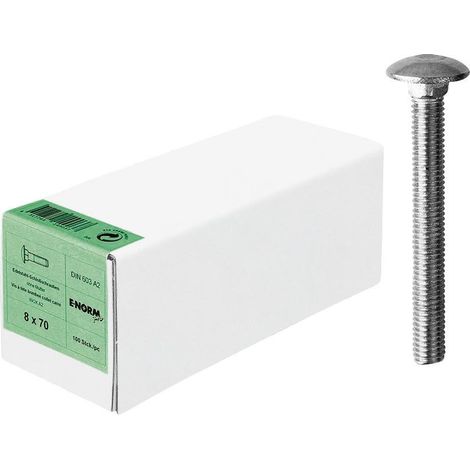 E-NORMpro DIN 603 o.Mu Edelstahl A2 M8x60 HP