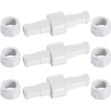 D20 Lot de 3 Raccords Rotatifs pour Tuyau D'arrosage avec 6 Embouts D15 Compatibles avec Zodiac Polaris 180 280 380 Robot Nettoyeur Piscine (1/5)